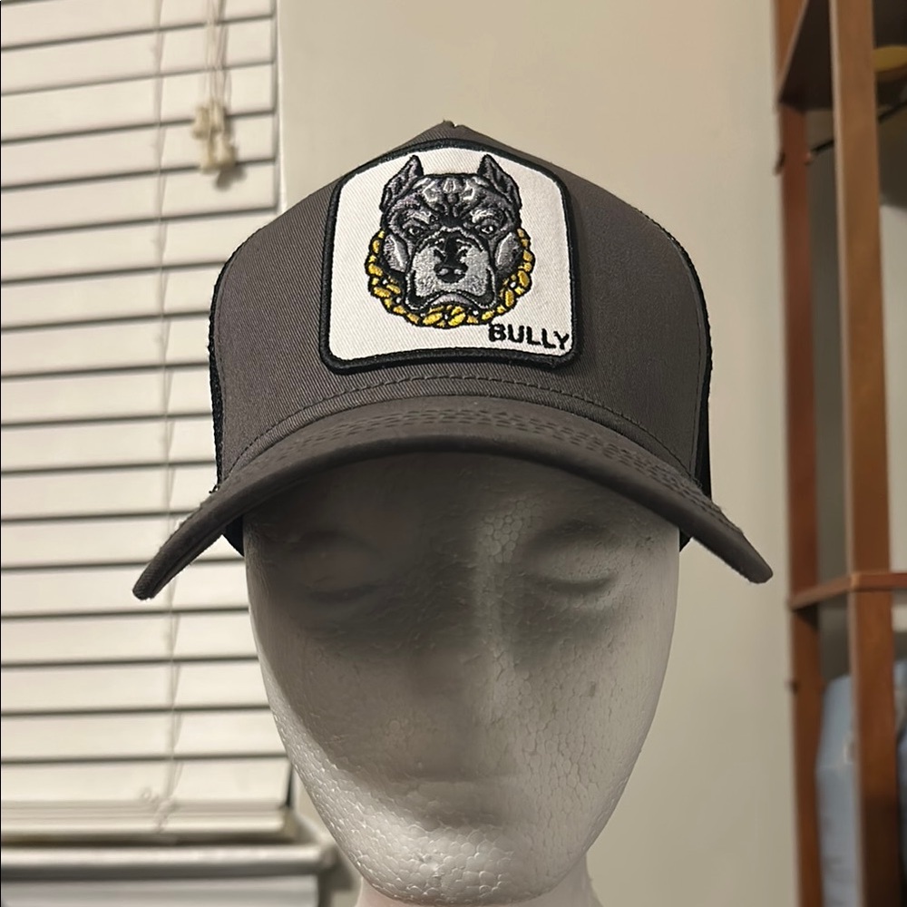 Gray Bully Dog Patch Cap